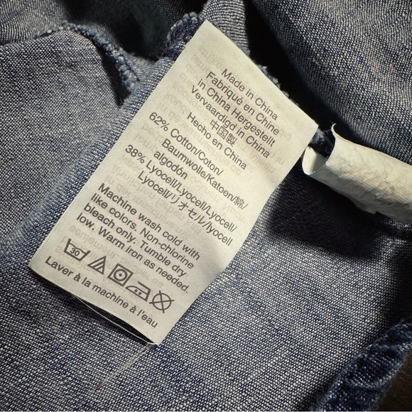 Madewell ‘Denim Lilyblossom Button-Front Dress’ in “Landers Wash” Size 4 - Picture 13 of 16